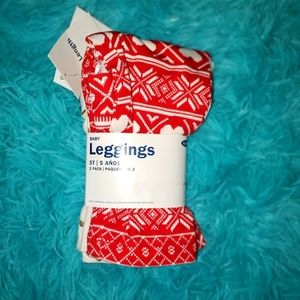 Old Navy - Nwt - 5T - 2pk Hearts and Polka Dot Leggings